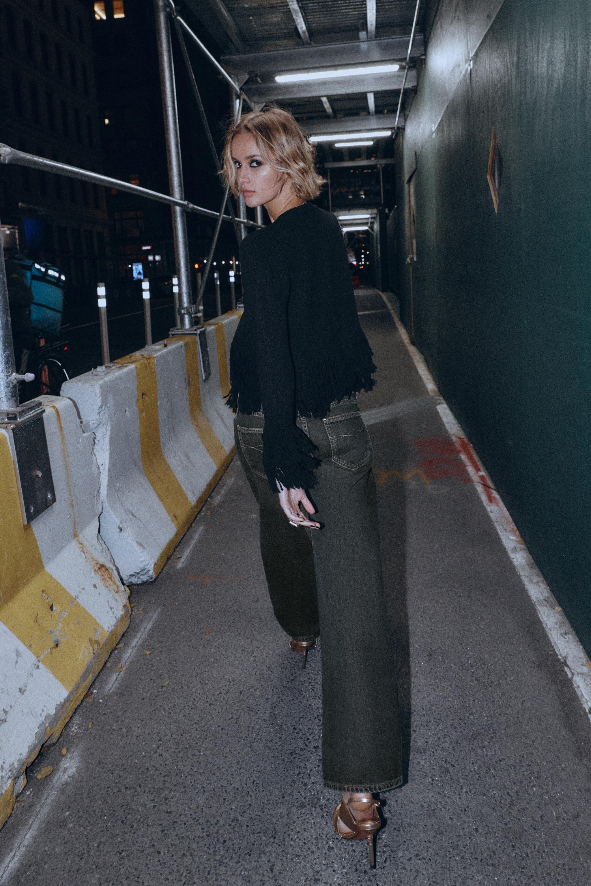 FRINGED KNIT CARDIGAN